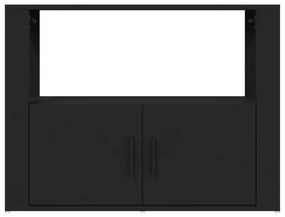 Servanta, negru, 80x30x60 cm, lemn compozit 1, Negru