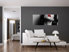 Tablou - Portretul unei femei cu ruj roșu (120x50 cm)