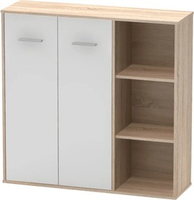 Dulap MAURUS NEW MA32, stejar sonoma/alb, PAL melaminat, cu 2 usi, 111