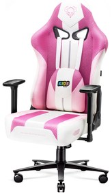 Scaun gaming din material pentru copii Diablo X-Player 2.0: Marshmallow Pink / roz, Kids Size Diablochairs