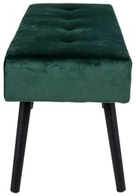 Bancă tapițată cu catifea Bonami Essentials Skiby, verde închis