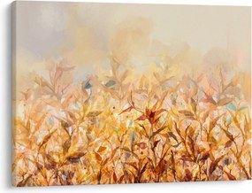 Tablou - Frunze în culori de toamnă, pictură în ulei (70x50 cm)