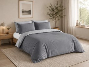 Lenjerie de pat din bumbac LITS gri deschis Dimensiune lenjerie de pat: 2 ks 60 x 70 cm | 240 x 200 cm
