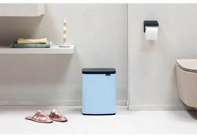 Cos de gunoi Brabantia Bo Small 1006631, 7 L, Deschidere lina si silențioasa, Baza antiderapanta, Albastru deschis