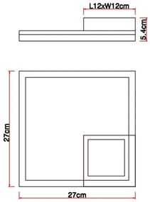 Plafonieră LED BEATRIX LED/12W/230V Globo 67297D
