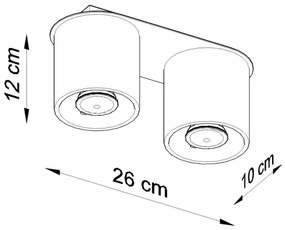 Plafonieră ORBIS 2 2xGU10/40W/230V alb