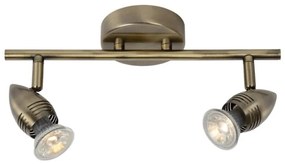 Lucide 13955/10/03 - Lampa spot LED CARO-LED 2xGU10/5W/230V bronz