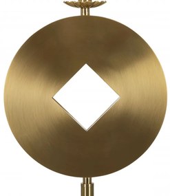 Lampadar alb / auriu din metal si textil, ø 40 cm, soclu E27, max 40W, Coin Mauro Ferreti