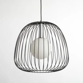 Lustră pe cablu BELL 1xG9/12W/230V d. 33 cm negru/crom lucios