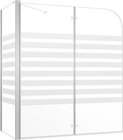 vidaXL Cabină de baie, 120x68x130 cm, benzi din sticlă securizată