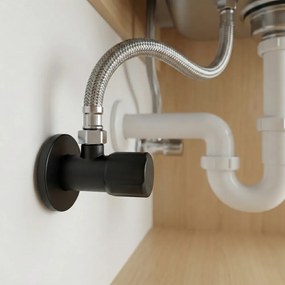 Robinet coltar 02 1 2   x 3 8   negru