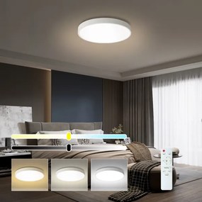 Brilagi - Corp de iluminat LED dimabil POOL, 60W/230V, 3000-6000K, Ø 60 cm, alb + telecomandă