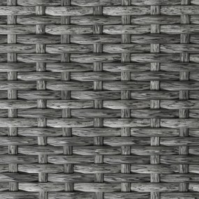 Outsunny Salon de grădină exterior din răchită set masă și scaune exterioare pentru 2 persoane masă 2 scaune pliabile gri | Aosom Romania