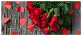 Tablou - cu buchet de flori (120x50 cm)