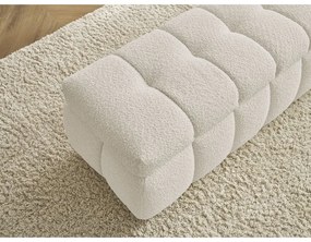 Bancă bej cu tapițerie din țesătură bouclé Mont Blanc – Bobochic Paris