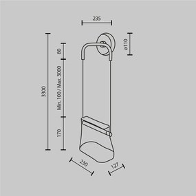 Aplica de perete LED tip pendul design decorativ Cabaret