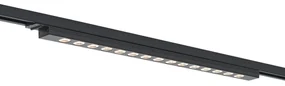 Plafonieră modernă neagră pentru sistem de șină monofazat 15W 1170 lm 3000K - Iconic Tsiri