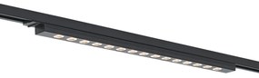 Plafonieră modernă neagră pentru sistem de șină monofazat 15W 1170 lm 3000K - Iconic Tsiri