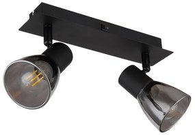 Aplica de perete / tavan cu 2 spoturi directionabile design modern CLAUDE negru