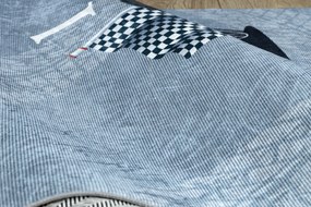 BAMBINO 41730 covor lavabil Mașină, cursă pentru copii anti-alunecare - gri / albastre