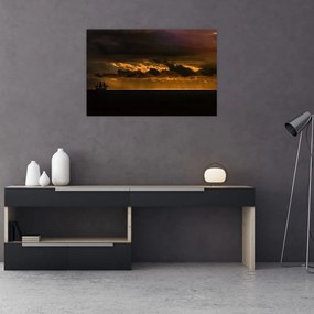 Tablou unei vele în apus de soare (90x60 cm)