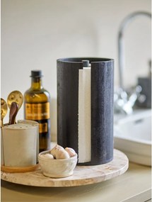 Suport orizontal pentru prosoape de bucătărie din hârtie negru din lemn ø 14,5 cm Celian – Bloomingville