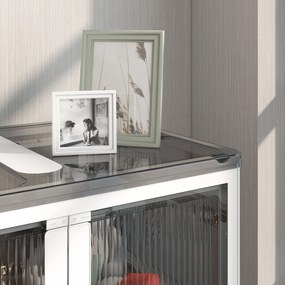 HOMCOM Cutii de depozitare pliabile și empilabile 69L din plastic cu capac și 4 roți, acces la 5 laturi, alb | Aosom Romania