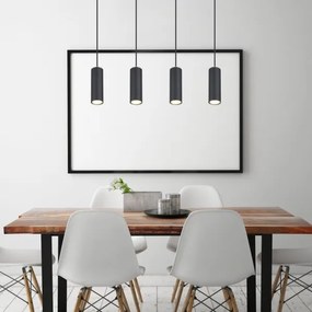 Lustră pe cablu ROBBY 4xGU10/35W/230V neagră Globo 57911-4HB