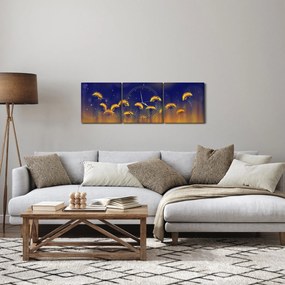 Tablou - Păpădii (cu ceas) (90x30 cm)