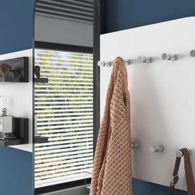 Oglindă de perete RANI 125x120 cm alb/negru