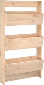 vidaXL Jardinieră de perete cu 3 niveluri 60x18,5x110 cm lemn pin