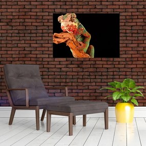 Tablou cu cameleon pe creangă (90x60 cm)