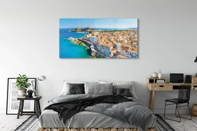 Tablouri acrilice Marea Grecia coasta de oraș