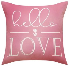 Husa de perna HELLO LOVE 45x45 cm, roz