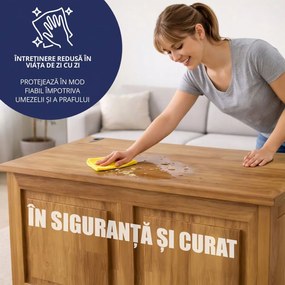 Ladă din lemn TOSCANA, 85x44x48cm, maro natural Casaria