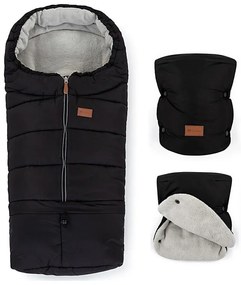 PETITE&MARS - Set sac de iarnă 3în1 JIBOT + mânuși JASIE negru