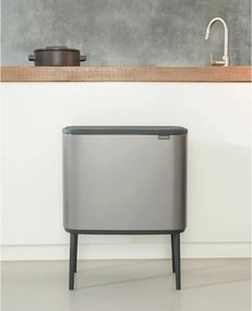 Cos de gunoi Brabantia Bo Touch 651105, 36 l, Deschidere lina si silentioasa, Gri