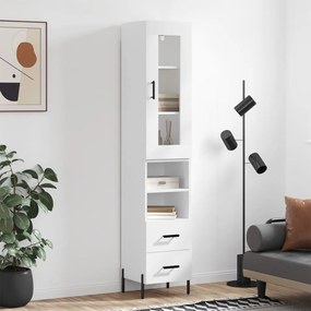 vidaXL Dulap înalt, alb, 34,5x34x180 cm, lemn prelucrat