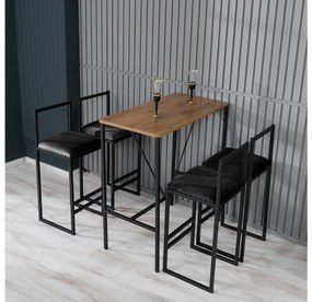 Set de sufragerie Nathaniel (nuc + negru). 1089615