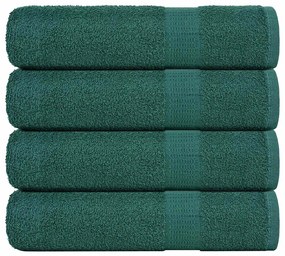 vidaXL Prosoape de duș 4 buc Verde 70x140 cm 360 g/m² 100% bumbac