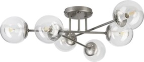 Lustră de tavan aplicată MALENA 6xE14/5W/230V crom mat/clar