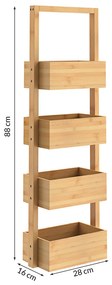 Deuba Raft din bambus 88x16x28 cm