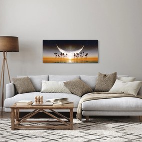 Tablou- Luna deasupra palmierilor (120x50 cm)