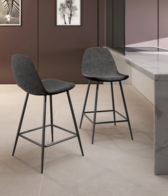STONES Scaun din piele ecologică 50cm X 43cm H. 91cm | Aosom Romania