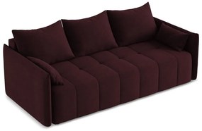 Canapea burgundy extensibilă/cu spațiu de depozitare 225 cm Moku – Makamii