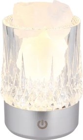 Globo 21044S - Lampă de birou LED LIZZY cu control tactil LED/1W/5V 3000K 1200 mAh argintie