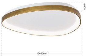Plafoniera LED design modern slim CHARLIE patina D-65cm