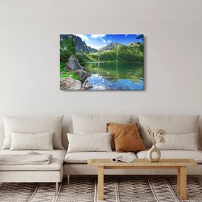 Tablou cu lac în munții Tatra (90x60 cm)