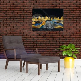 Tablou - Munții aurii (70x50 cm)