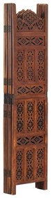 285326 vidaXL Paravan cameră sculptat manual 5 panouri maro 200x165 cm mango
